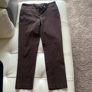Brown work pants high waisted